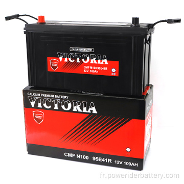 12V 100ah N100 95E41R Batterie de démarrage de voiture au plomb-acidité